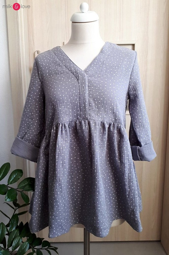 Mother Nature Milk&Love Tunika do karmienia wrzosowy