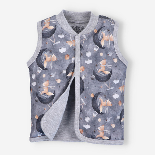 Space Tour Kamizelka z bawełny organicznej Nini szary