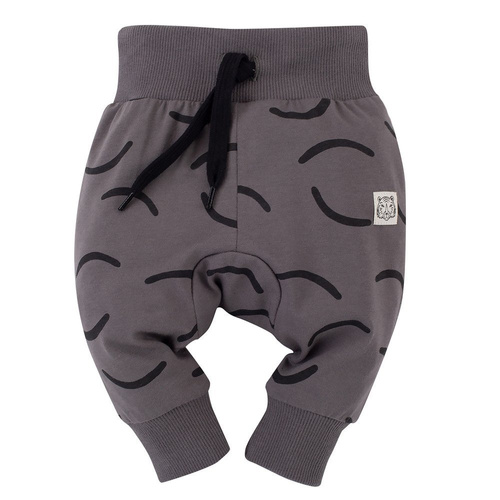 Le Tigre Pinokio Legginsy niemowlęce - grafit druk