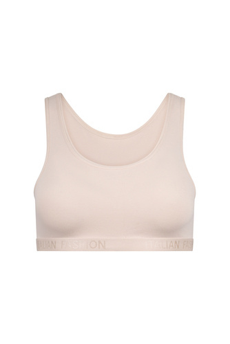 Nikola Italian Fashion Stanik dziewczęcy, szerokie ramiączko - puder