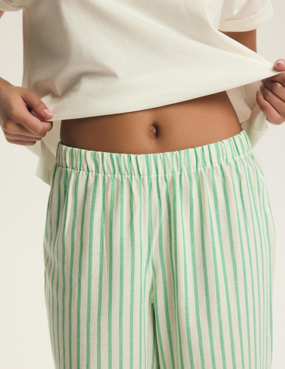 Piżama damska Henderson Darlan 43707 – bawełna, długie spodnie, print-green