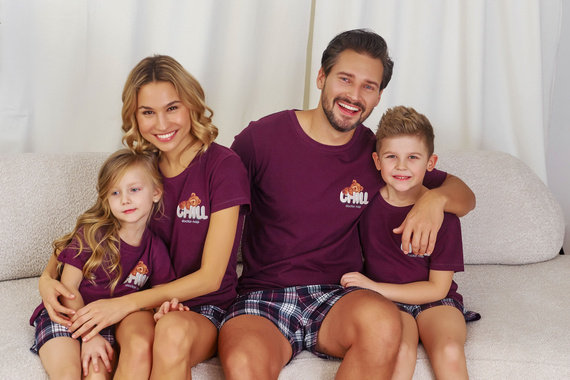 7200 "Chill" Piżama Damska Doctor Nap - burgundy