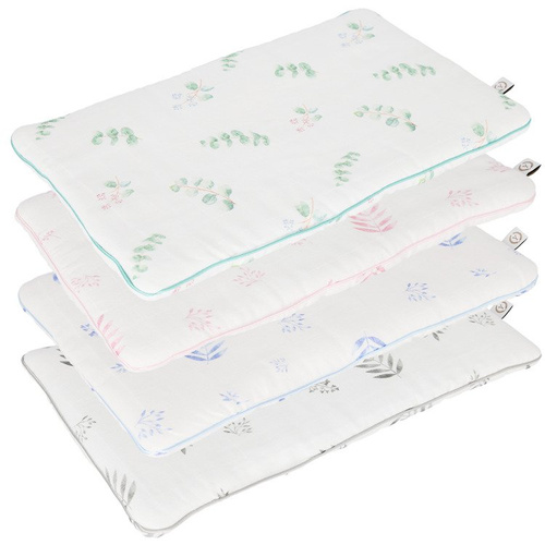 Poduszka muślinowa Blue leaves Yosoy - niebieski