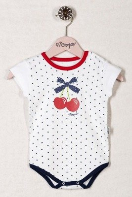 13508 Body z krótkim rękawem "WISIENKI" Nicol