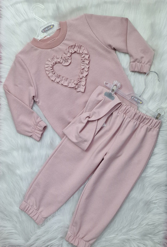 Mia Bluza dziecięca Bambarillo przydymiony róż– bawełna i elastan, miękka dzianina dresowa | Komfort i styl