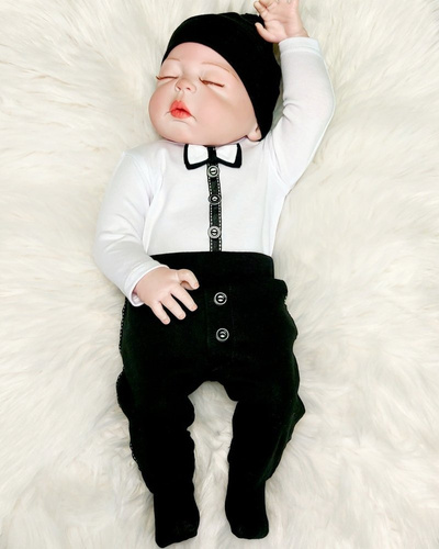 Dżentelmen Bambarillo Body z długim rękawem biały