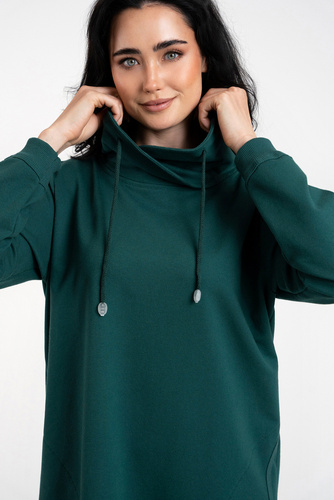 Malmo tunika damska długi rękaw Italian Fashion - zielony