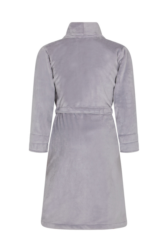 Elen Szlafrok damski polarowy ByShelly - jasny szary