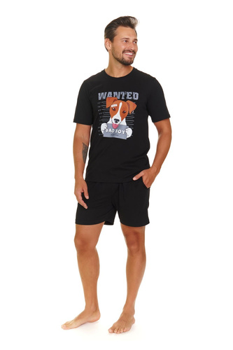 7138 Piżama Męska Doctor Nap - black