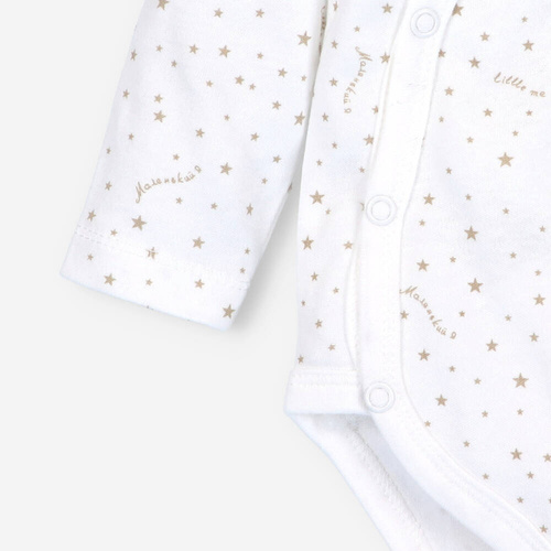 ABN-3340 Stars Body kopertowe z bawełny organicznej Nini ecru