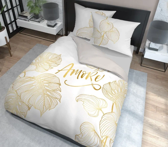 4718 A Holland 71 Pościel bawełniana amore Detexpol biały