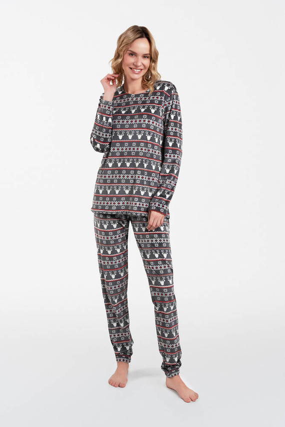Islandia Polarowy Komplet Damski Italian Fashion - druk grafitowy