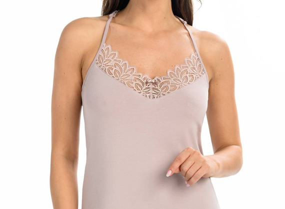 2802 Kolhi koszula nocna na ramiączkach Teyli - kakaowy