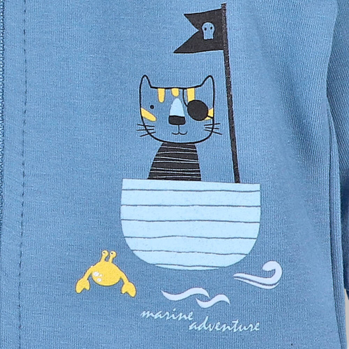 Piraci Bluza dresowa z kapturem z bawełny organicznej Nini niebieski