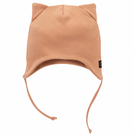 Olivier Pinokio Czapka niemowlęca wiązana - beż