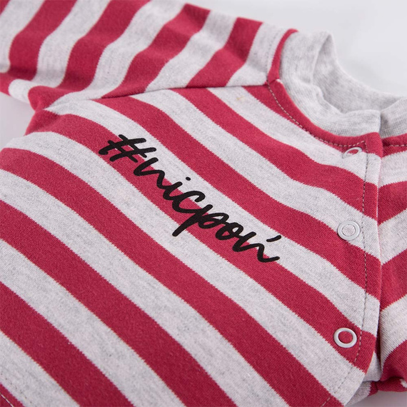 Ancymon Eevi Bluzka niemowlęca 2-pak - szary/czerwony