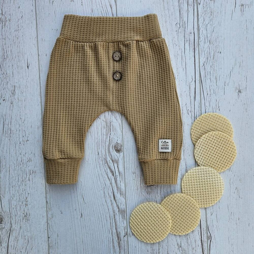 "Natural Waffel" Makoma Spodnie niemowlęce camel