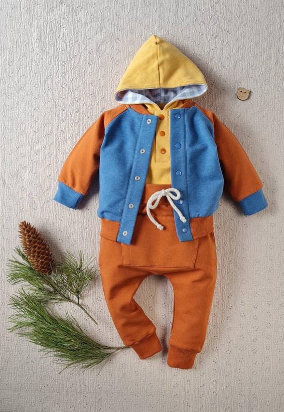 2817 Jack Marija Bluza dresowa - brąz/turkus