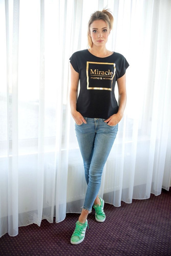 014  Bluzka T-shirt krótki rękaw MIRACLE- granat