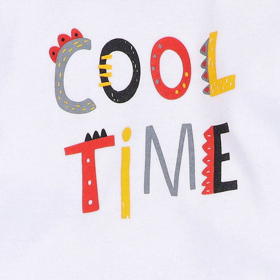 Alfabet Body z bawełny organicznej Nini biały