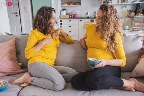 Milk Shirt Milk&Love Bluzka ciążowa i do karmienia żurawinowa