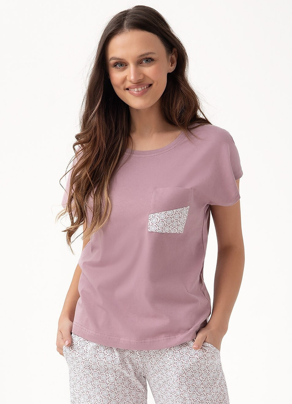 319 Piżama damska Luna -kakaowy