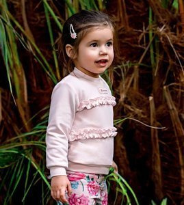 Bluza dresowa "PEONY" Ewa Klucze- pudrowy róż