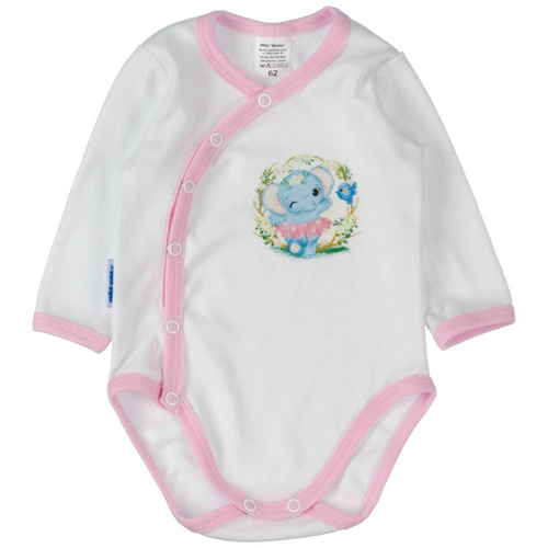 Słoń w czapce Martex Komplet body z półśpiochem niebieski