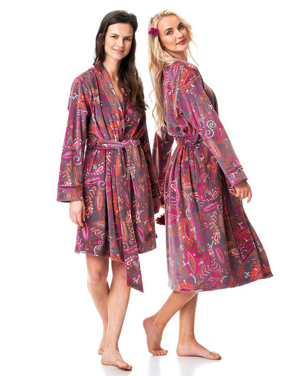 LGD 782 Szlafrok Damski Key - mocca/wzór