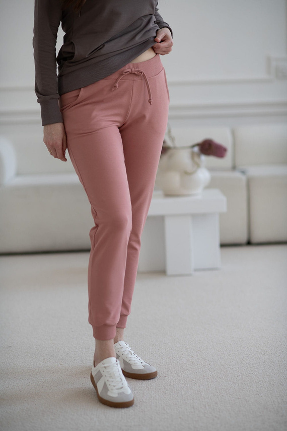 Spodnie Milk&Love dresowe ciążowe herbal rose