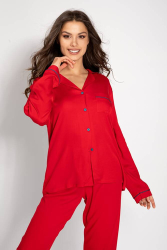 The One piżama rozpinana Momenti Per Me red