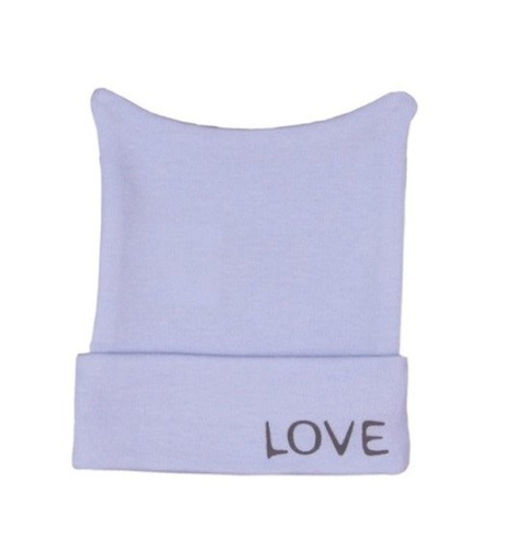 Czapka bawełniana LOVE Terjan - niebieska