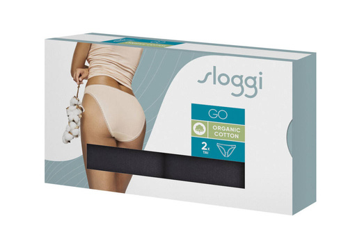 Figi tai 2 pak Damskie Sloggi go - black