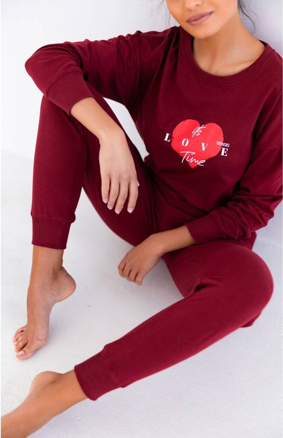 Sensis Mercy Piżama damska -bordowy