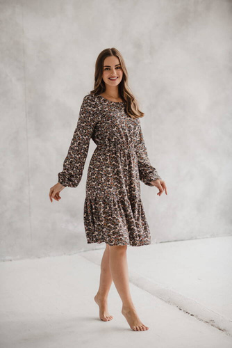 Lovely Dress sukienka ciążowa i do karmienia Milk&Love czarna w kwiatuszki