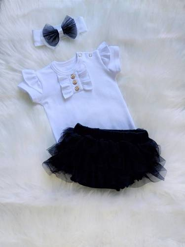 Renia Bambarillo Body z krótkim rękawem biały