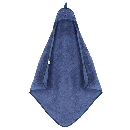 Bawełniany ręcznik z kapturkiem Yosoy - indygo