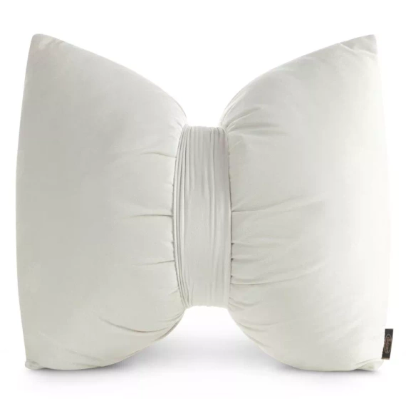 Kokarda Poduszka świąteczna Eurofirany kremowa 45x55 – welwetowa kokarda