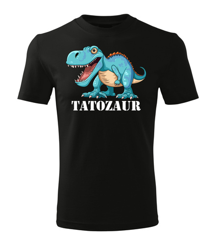 SKU M25 "Tatozaur" Koszulka męska z dinozaurem Moocha czarny