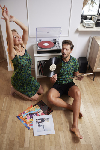 Chill koszula nocna, wąskie ramiączko Italian Fashion - druk