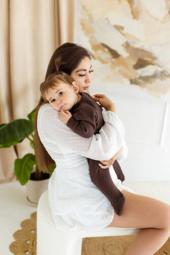 "Natural Waffel" Makoma Pajacyk niemowlęcy mocha