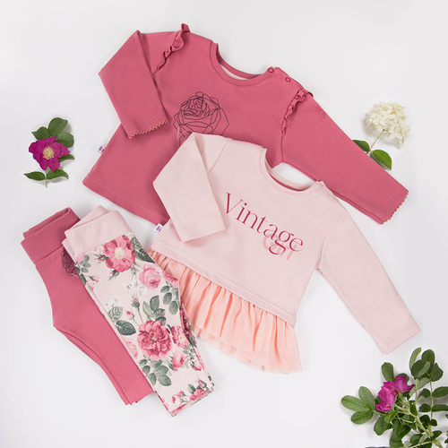 Roses Eevi Legginsy bawełniane - róż