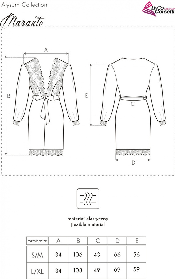 Maranto LC 90596 Alysum Collection Szlafrok damski LivCo Corsetti