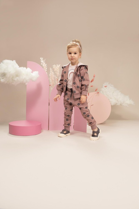 Happiness Pinokio Bluza na zamek - ciemny róż/druk