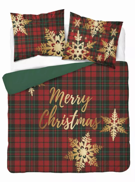 5301 A Pościel świąteczna Merry Christmas Detexpol czerwony