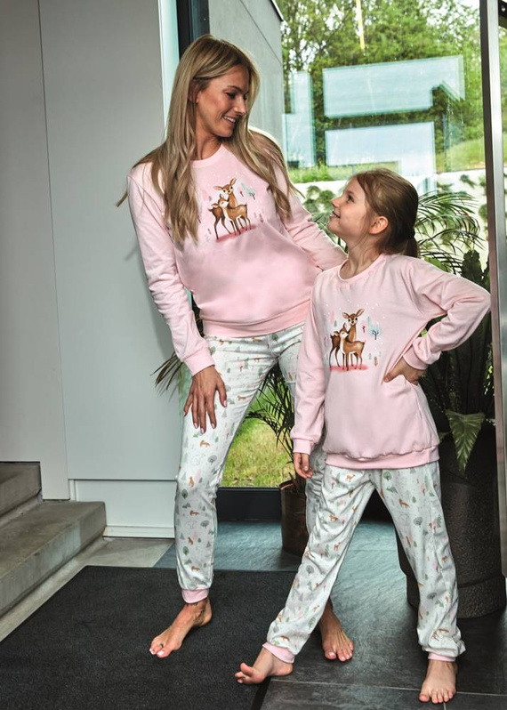 977/164, 978/164 Fall Piżama dziewczęca Cornette - różowy