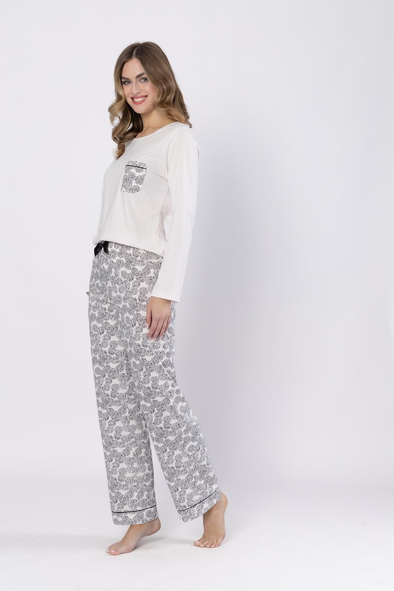 Baśka 1698 Piżama Leveza czarna – klasyczna, dwuczęściowa, wygodna