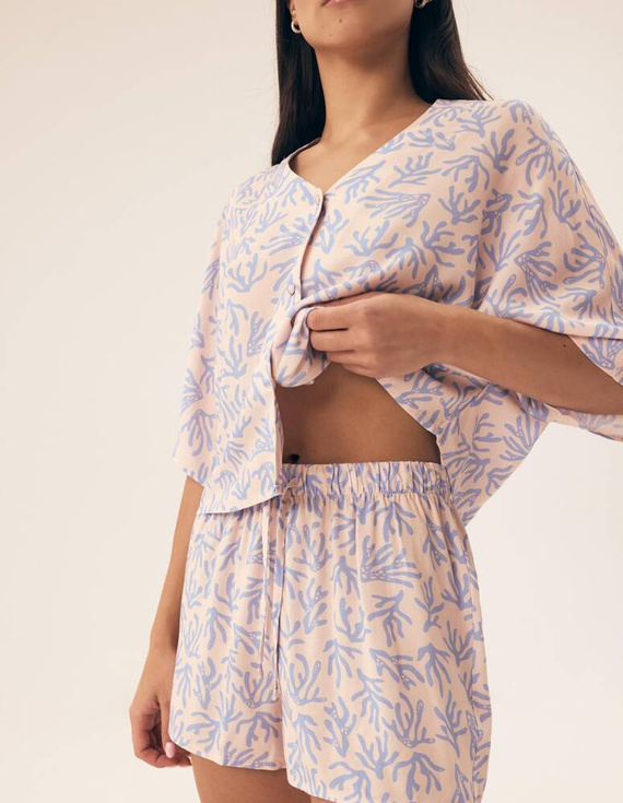 42670 Nadar Piżama Damska Henderson - light blue