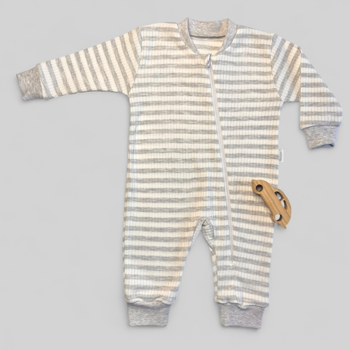 Mamatti PS14841 pajacyk niemowlęcy bez stópek – bawełniany, na zamek, praktyczny i wygodny