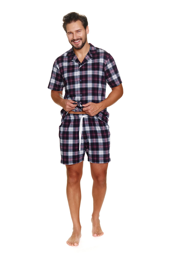 7234 Piżama Męska Doctor Nap - burgundy